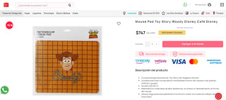 Mouse Pad Toy Story Woody Disney Café Disney por $747