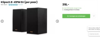 Klipsch R-41PM Powered Speakerset (Zwart) voor €318 bij HelloTv