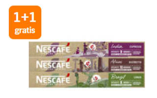 1+1 gratis op Alle Nescafé Farmers Origins bij de AH.