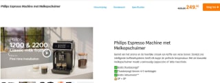 Philips EP1220/00 - Espressomachine - Zwart voor €249 bij de AH