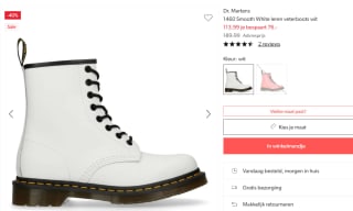 Dr. Martens 1460 veter boots voor €113,99 bij Wehkamp