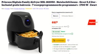 Princess Digitale Family Airfryer XXL voor €69,99 bij Bol.com