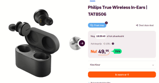 Philips Wireless in-ear-hoofdtelefoon TAT8506 voor €49,95 bij Ibood