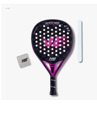Pala de pádel Enebe Spitfire Woman Fucsia 23 + 1 Protector Transparente + 1 Muñequera New Balance por 44.95€