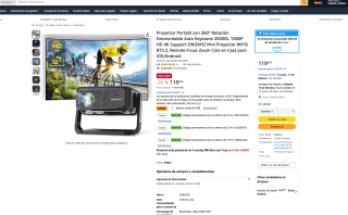 Proyector Portatil con 360° por tan solo 89,99€