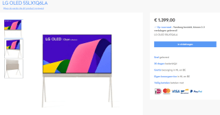 LG Objet Collection Posé 55" Beige, Zwart voor €1399 bij El-vidas