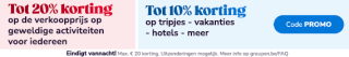 Tot 20% korting bij Groupon België