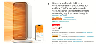 GoveeLife Smart Space Heater voor €25,41 bij Amazon