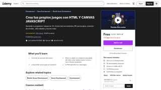 Curso Crea tus propios juegos con HTML y Canvas JavaScript gratis