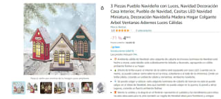 3 casitas adornos navidad con luz por 4,98€