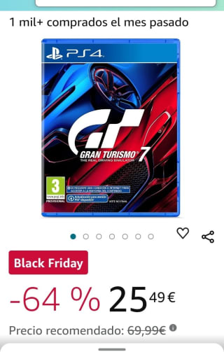 Gran Turismo 7 PS4 por 25,49€.