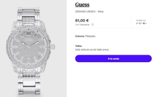Reloj Unisex Guess DEMAND por 72.9€