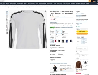 Camiseta Adidas Manga Larga Squadra 21 Long Sleeve por solo 17,99€