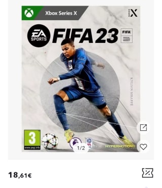 FIFA 23 Standard Edition Xbox Series X por 18,61€.