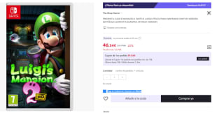Juego Nintendo Switch Luigi's Mansion 2 HD por 46.54€ (Cuenta Nueva 36.54€)