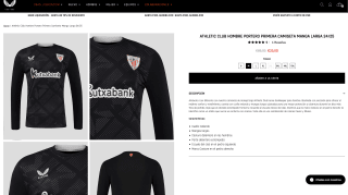 Camiseta manga larga ATHLETIC CLUB Portero Primera 24/25 Hombre por solo 35€