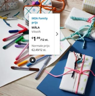 20% IKEA Family korting op alles van MALA knutselspullen
