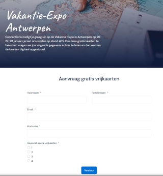 Gratis toegangstickets voor de Vakantie Expo in Antwerpen