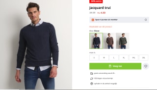 Jacquard heren trui voor €4,50 bij Terstal