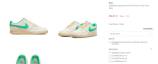 Zapatillas Nike Court Vision Low por 44,95€ varios colores