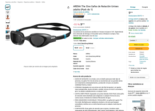 Gafas ARENA The One de Natación Unisex adulto por solo 9,99€