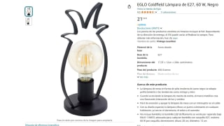 Coldfield Lámpara de E27, 60 W, Negro (sin bombilla) por 21,14€