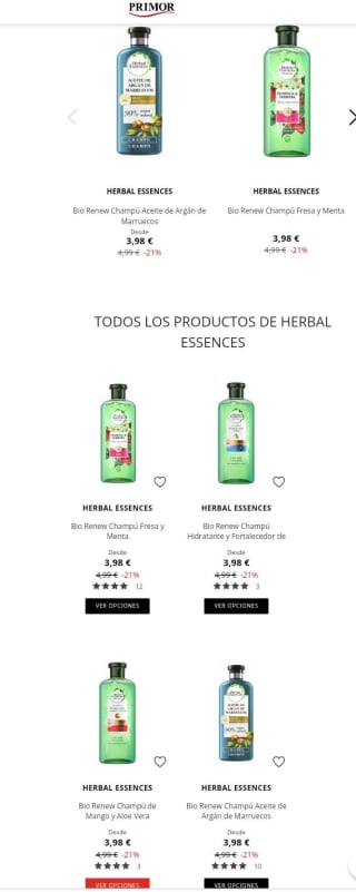 -50% de Descuento en la Segunda Unidad de Herbal Essences.