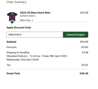 Camiseta 2024-25 Eibar Home por solo 32,39€