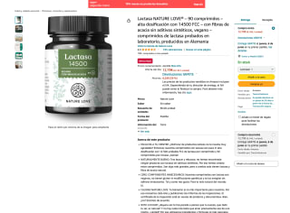 Lactasa 14500FCC 90 comprimidos por solo 12,79€