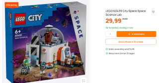 Lego City Space Space Science Lab voor €29,99 bij Top1toys