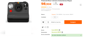 Cámara Instantánea Polaroid Now por 98.9€