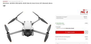 Mini Drone DJI MINI 3 PRO (DJI RC) por solo 733€