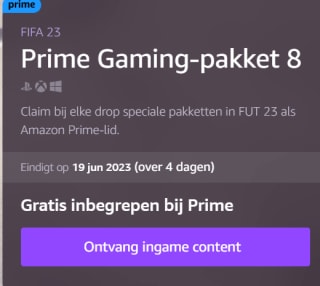 Prime Gaming-pakket 8 FUT 23 (Fifa 23) gratis bij Amazon
