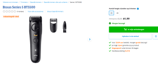 Braun Baardtrimmer Series 5 BT5500 voor €41,99 bij Coolblue