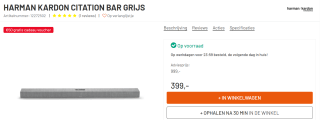 Harman Kardon Citation Bar Grijs voor €399 bij Kamera Express