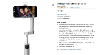Insta360 Flow Grijs voor €129,95 bij Amazon