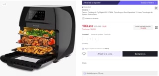 Taurus Freidora Air Fry Digital Grill 1700W 12 Litros por 95,49€