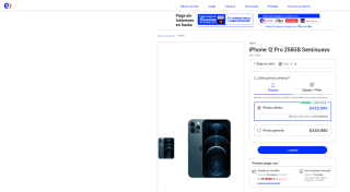 Smartphone Apple iPhone 12 Pro 5G 256GB seminuevo por $429.990