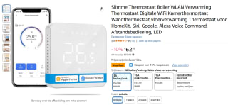 Meross Slimme Thermostaat voor €53,54 bij Amazon NL
