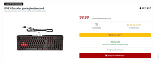 OMEN by HP Encoder - Toetsenbord voor €39,99 bij Alternate