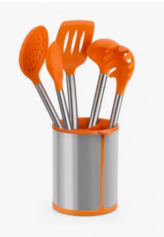 Conjunto De 5 Utensilios De Cocina Y Carrusel BRA Efficient, Acero INOX por 28.6€ (Cuenta Nueva 16.6€)