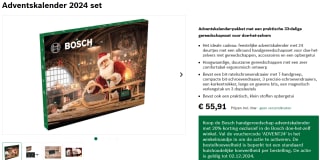 Bosch Adventskalender 2024 voor €44,73 met de code bij Bosch