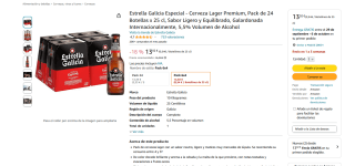 Cerveza Estrella Galicia Especial Pack botellines 24 x 25 cl por 13,02€