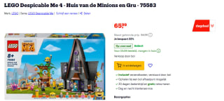 Lego Despicable Me 4 Huis van de Minions en Gru (75583) voor €65,99 bij Bol