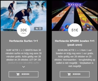 1+1 gratis op activiteiten bij Area53 Mortsel