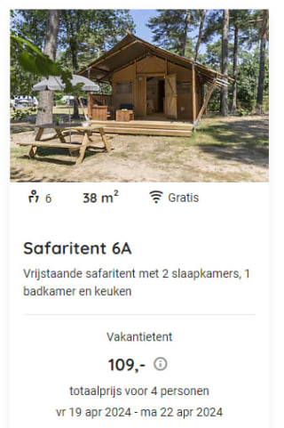 Vanaf €109 een weekend, midweek of weekje weg bij Roompot