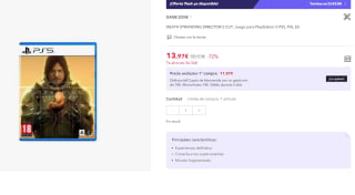 Juego Death Stranding: Director's Cut PS5 por 8.38€