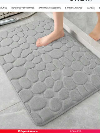 Alfombra de baño minimalista poliéster anti deslizante por solo 0,68€ en Shein