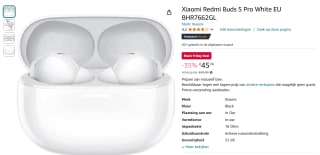 Xiaomi Redmi Buds 5 Pro oordopjes voor €45,74 bij Amazon