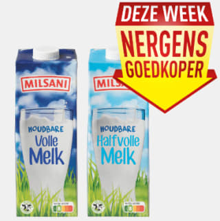 Houdbare halfvolle of volle melk